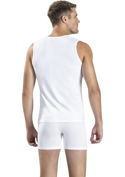 Erkek Derin V Yaka Sıfır Kol Likralı Fanila Atlet 117 - 3 Adet modelleri