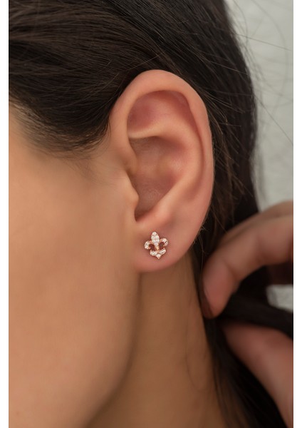 925 Ayar Gümüş Zirkon Taşlı Trend Küpe