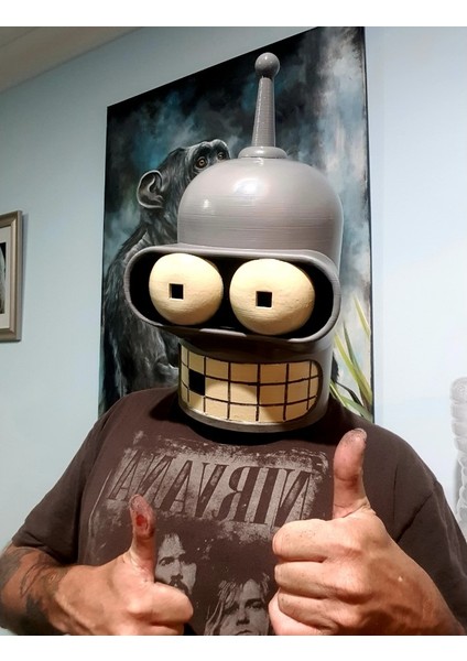 Turansoy Craft Futurama Bender Giyilebilir Kask