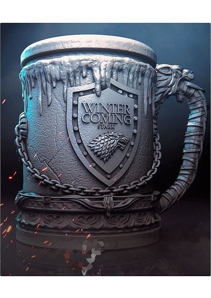Game Of Thrones Stark Hanedanı Kupa 16CM Çap (Dev Boy)