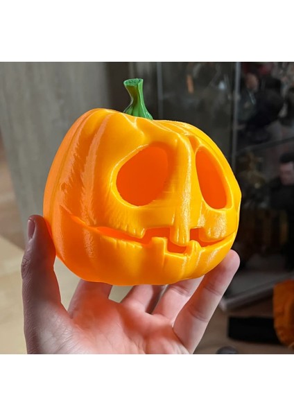 Balkabağı Halloween Pumpkin Mumluk Büyük Boy