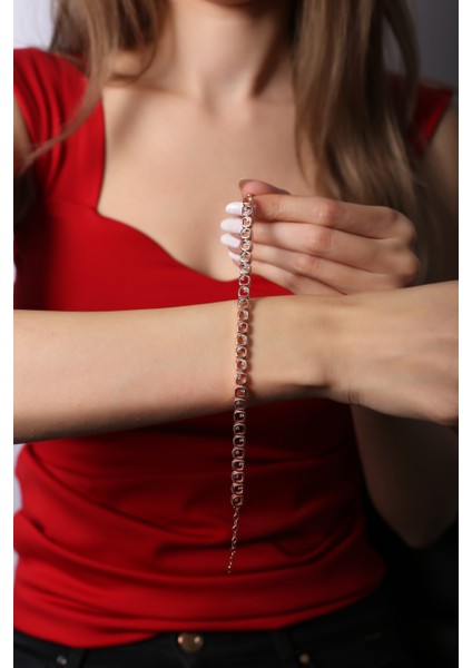 925 Ayar Gümüş Zirkon Taşlı Kare Trendy Bileklik fiyatları