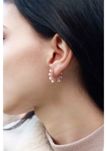 Zirkon Taşlı İncili 925 Ayar Gümüş Küpe modelleri