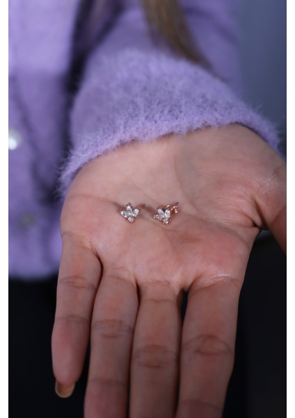 Beyaz Zirkon Taşlı Gümüş Küpe fiyatları