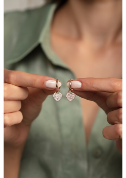 925 Ayar Gümüş Kalpli Küpe fiyatları