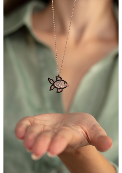 925 Ayar Gümüş Zirkon Taşlı Balık Kolye modelleri