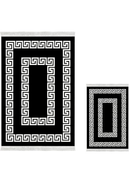 Kaymaz Taban Djt 3'lü Banyo Paspas Takımı Star Pamuk Karışık Modern 650M Siyah fiyatları