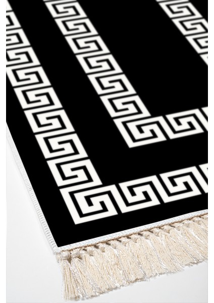 Kaymaz Taban Djt 3'lü Banyo Paspas Takımı Star Pamuk Karışık Modern 650M Siyah fırsatları