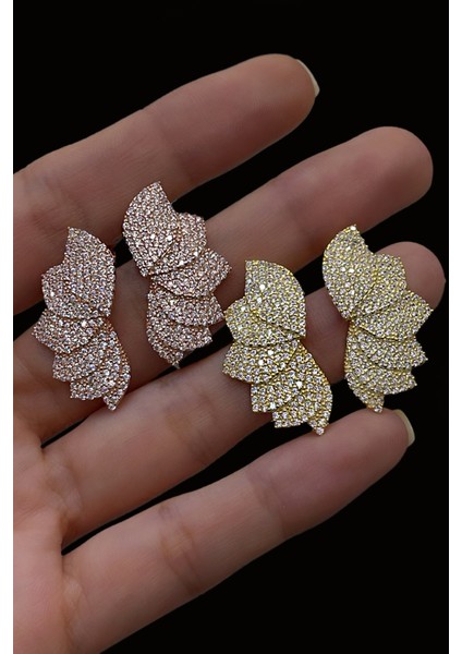 925 Ayar Gümüş Zirkon Taşlı Çiçek Küpe fırsatları