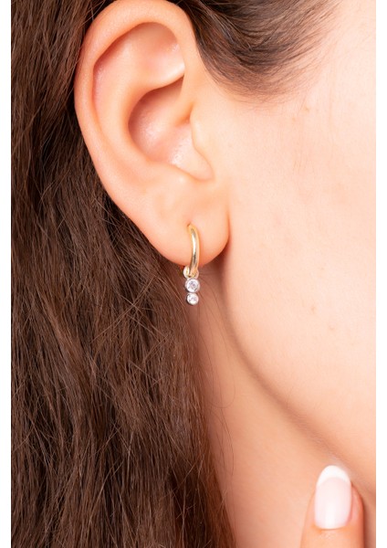 925 Ayar Gümüş Çift Renk Küpe