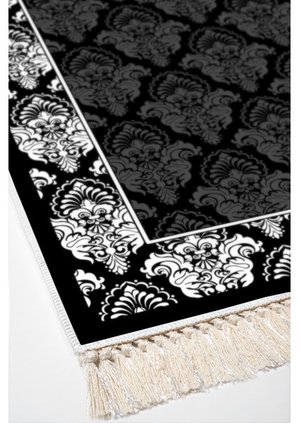 Kaymaz Taban Djt 3'lü Banyo Paspas Takımı Star Pamuk Karışık Modern 700M Siyah fırsatları