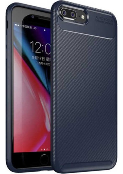 Apple iPhone 8 Plus Kılıf Kamera Çıkıntılı Karbon Fiber Dokulu Renk Atmaz Koruyucu Kapak (Negro) fiyatları