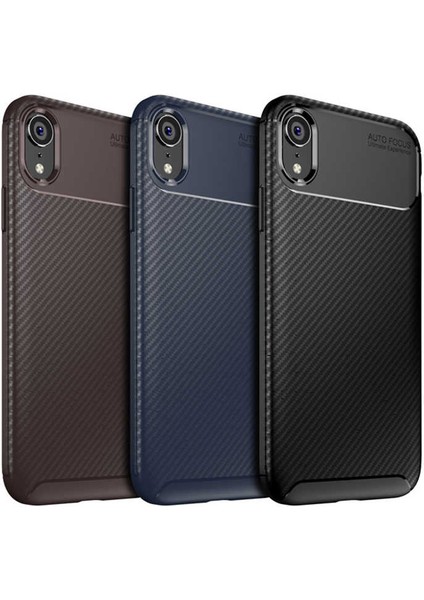 Apple iPhone Xr 6.1 Kılıf Kamera Çıkıntılı Karbon Fiber Dokulu Renk Atmaz Koruyucu Kapak (Negro) fırsatları