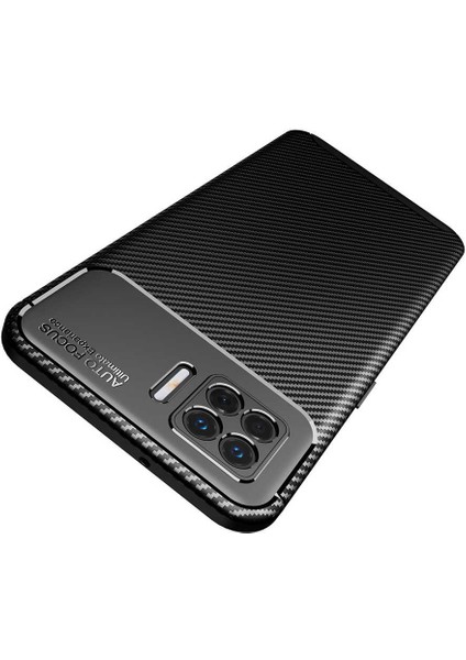 Oppo A73 Kılıf Kamera Çıkıntılı Karbon Fiber Dokulu Renk Atmaz Koruyucu Kapak (Negro)