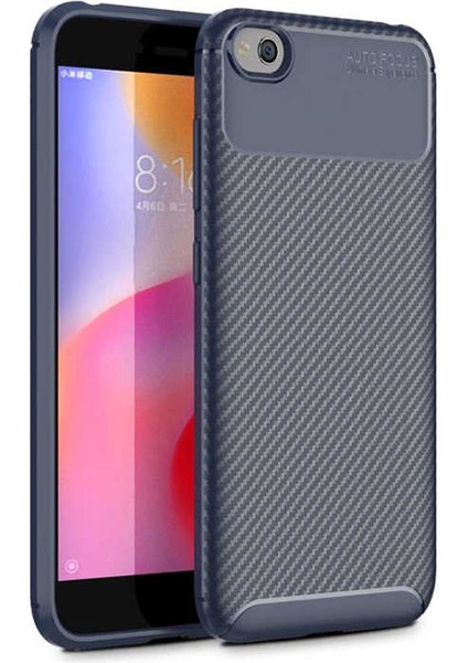 Xiaomi Redmi Go Kılıf Kamera Çıkıntılı Karbon Fiber Dokulu Renk Atmaz Koruyucu Kapak (Negro)