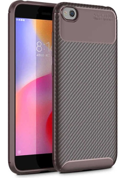 Xiaomi Redmi Go Kılıf Kamera Çıkıntılı Karbon Fiber Dokulu Renk Atmaz Koruyucu Kapak (Negro)