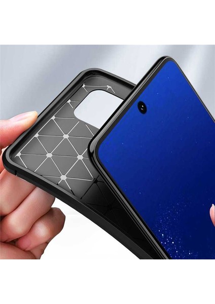 Samsung Galaxy A81 (Note 10 Lite) Kılıf Kamera Çıkıntılı Karbon Fiber Dokulu Renk Atmaz Koruyucu Kapak (Negro)