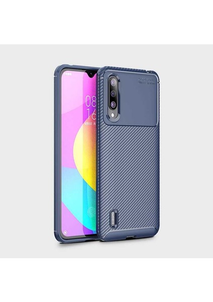 Xiaomi Mi A3 Kılıf Kamera Çıkıntılı Karbon Fiber Dokulu Renk Atmaz Koruyucu Kapak (Negro)