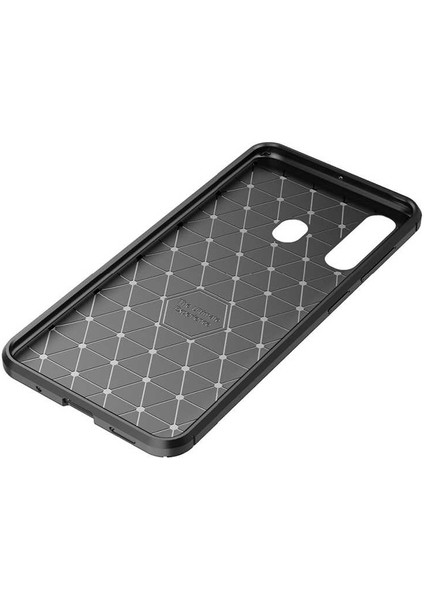Samsung Galaxy A20S Kılıf Kamera Çıkıntılı Karbon Fiber Dokulu Renk Atmaz Koruyucu Kapak (Negro) indirimleri