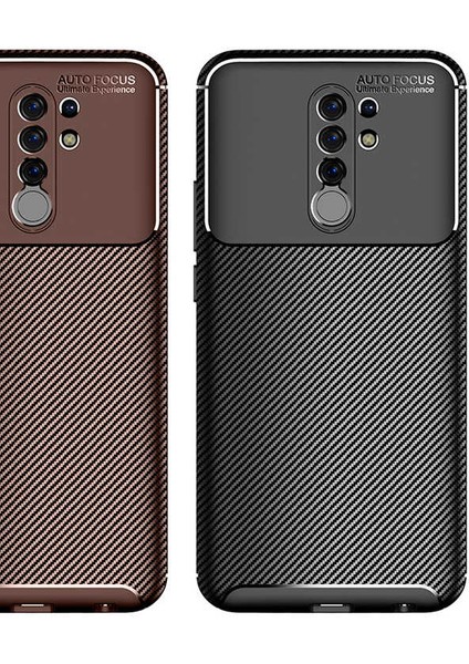 Xiaomi Redmi 9 Kılıf Kamera Çıkıntılı Karbon Fiber Dokulu Renk Atmaz Koruyucu Kapak (Negro) indirimleri