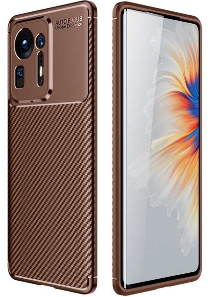 Xiaomi Mi Mix 4 Kılıf Kamera Çıkıntılı Karbon Fiber Dokulu Renk Atmaz Koruyucu Kapak (Negro)