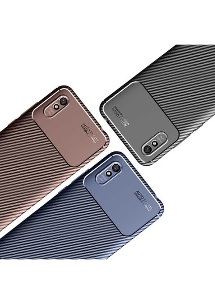 Xiaomi Redmi 9A Kılıf Kamera Çıkıntılı Karbon Fiber Dokulu Renk Atmaz Koruyucu Kapak (Negro) indirimleri