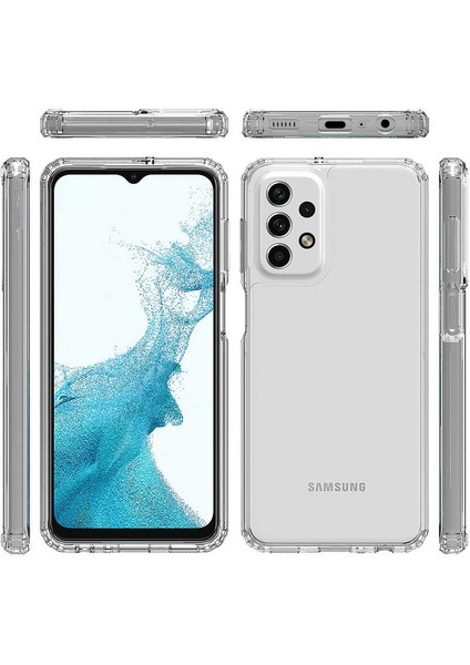 Samsung Galaxy A13 4g Kılıf Darbe Emici Kamera Korumalı Yumuşak Esnek Şeffaf Silikon Kapak (02-Anti)