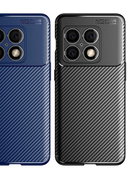 One Plus 10 Pro Kılıf Kamera Çıkıntılı Karbon Fiber Dokulu Renk Atmaz Koruyucu Kapak (Negro)