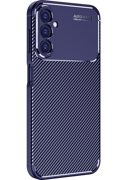 Samsung Galaxy A34 Kılıf Kamera Çıkıntılı Karbon Fiber Dokulu Renk Atmaz Koruyucu Kapak (Negro)