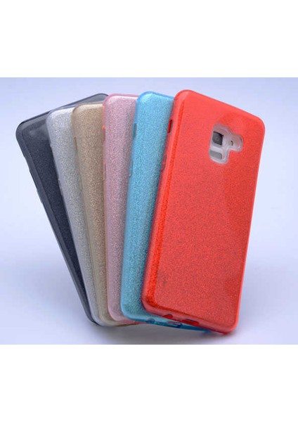 Samsung Galaxy A8 Plus 2018 Kılıf Renkli Parıltılı Simli Işıltılı Silikon Kapak (Shining)