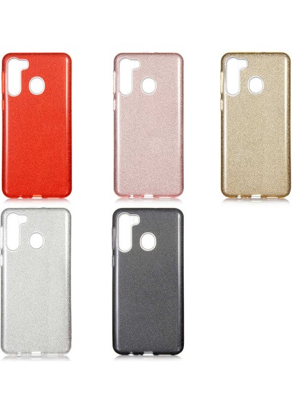 Samsung Galaxy A21 Kılıf Renkli Parıltılı Simli Işıltılı Silikon Kapak (Shining) modelleri