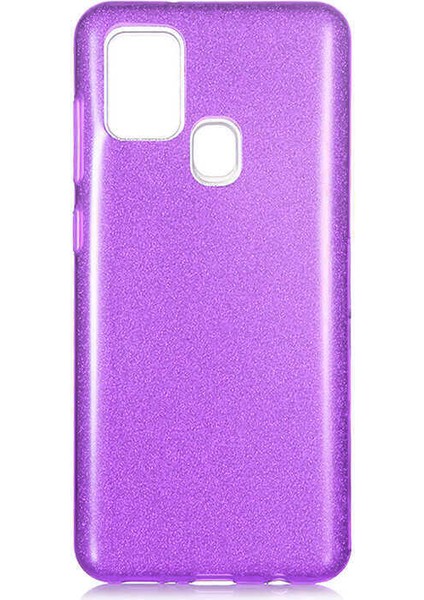Samsung Galaxy A21S Kılıf Renkli Parıltılı Simli Işıltılı Silikon Kapak (Shining)