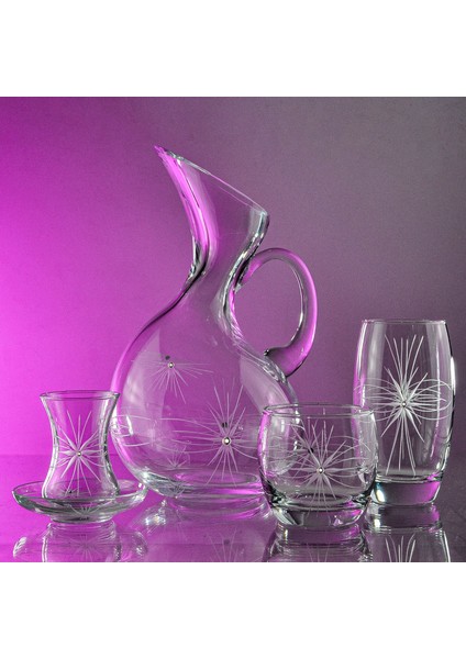 Pudgy 25 Parça Bardak Çeyiz Seti Ördek Karaflı Mira Desenli fiyatları