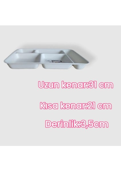 5 Bölmeli Kahvaltılık ve Diyet Tabağı