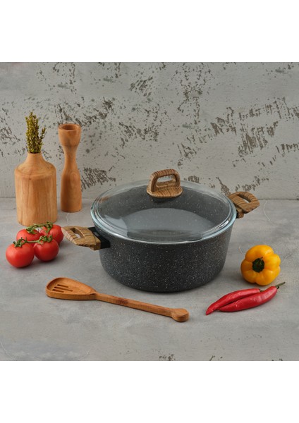 Marble Natura Granit Yemek Pişirme Tenceresi 28 cm