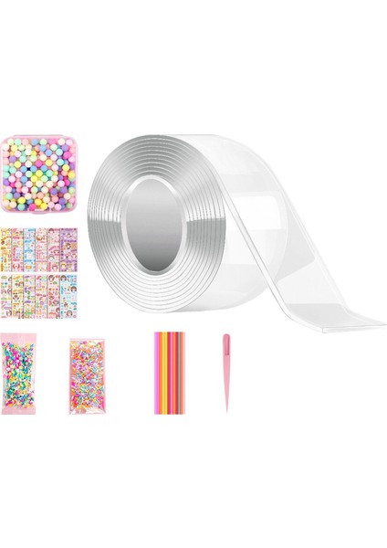 Blow Bubble Çift Taraflı Bant Diy El Sanatları Çok Amaçlı Yaratıcı Yapışkan Bant Stili (Yurt Dışından)