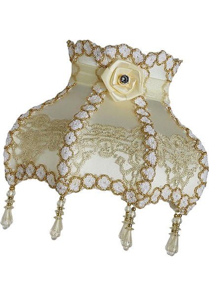 Avrupa Tarzı Saçak Lamba Gölgesi E27 Taban Stili 25CM (Yurt Dışından)