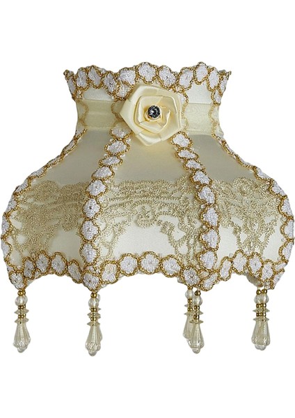 Avrupa Tarzı Saçak Lamba Gölgesi E27 Taban Stili 25CM (Yurt Dışından) fiyatları