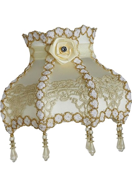 Avrupa Tarzı Saçak Lamba Gölgesi E27 Taban Stili 25CM (Yurt Dışından) indirimleri