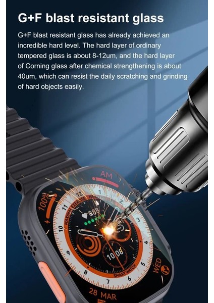 Dt8 Ultra Max Akıllı Saat (3 Kordonlu) modelleri