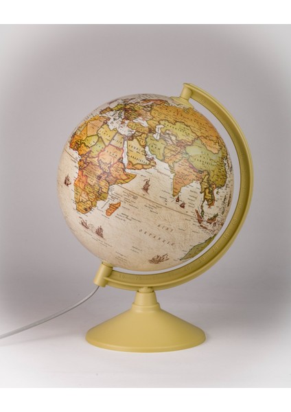 Işıklı Antik Küre 26Cm