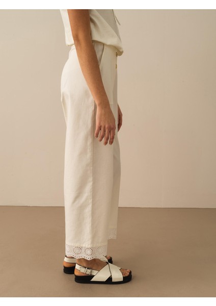 Pamuk Keten Liyosel Karışımlı Regular Fit Pantolon modelleri
