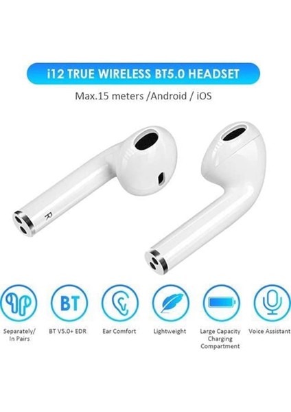 Glrtech I12 Bluetooth Stereo Kulak Içi Kulaklık Beyaz fiyatları