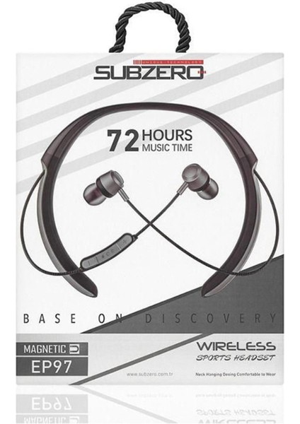 Subzero Kablosuz Spor Kulaklık 72 Saat Bluetooth 5.0 Boyun Askılı Mıknatıslı