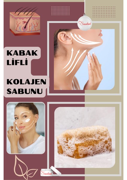 Kabak Lifli &Hyaluronik Asit Sabunu I Collagen Hyaluronic Acid Soap I