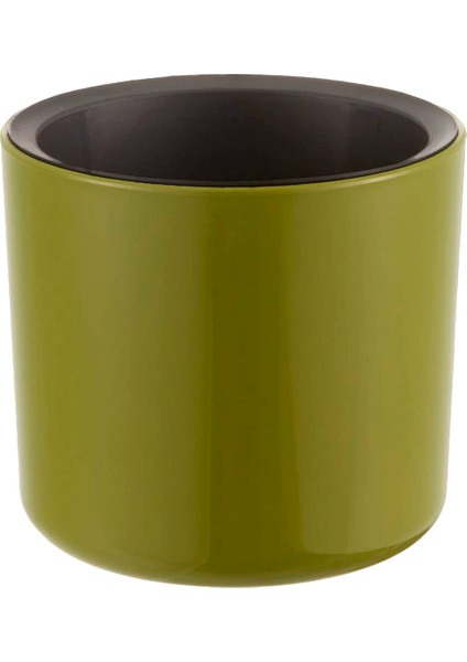 Mimoza 7cm Yeşil 0,2 Litre Mini Boy Kaktüs Sukulent Saksısı Süzgeçli Minik Parlak Saksı 7 cm