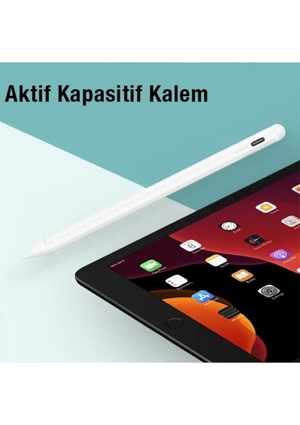 100MAH Şarjlı Universal Ios ve Android Uyumlu Dokunmatik Stylus Kalem, Telefon Tablet Kalemi