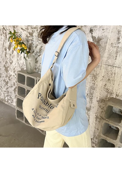 2023 Yeni Moda Moda Vahşi Alfabe Kanvas Çanta (Yurt Dışından) modelleri