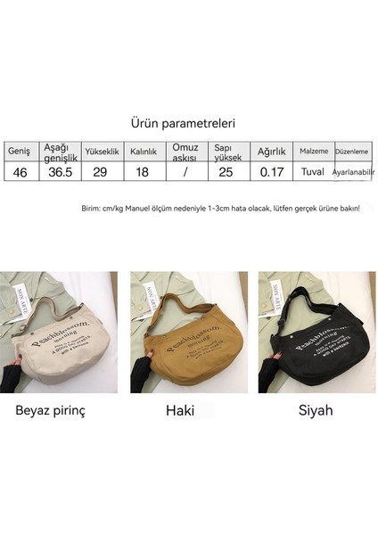 2023 Yeni Moda Moda Vahşi Alfabe Kanvas Çanta (Yurt Dışından) indirimleri