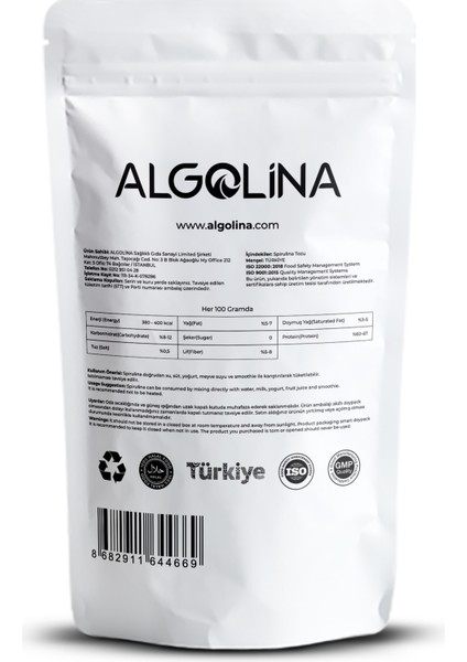 Spirulina Tozu 100 gr (2 Adet) - BİTKİSEL PROTEİN KAYNAĞI